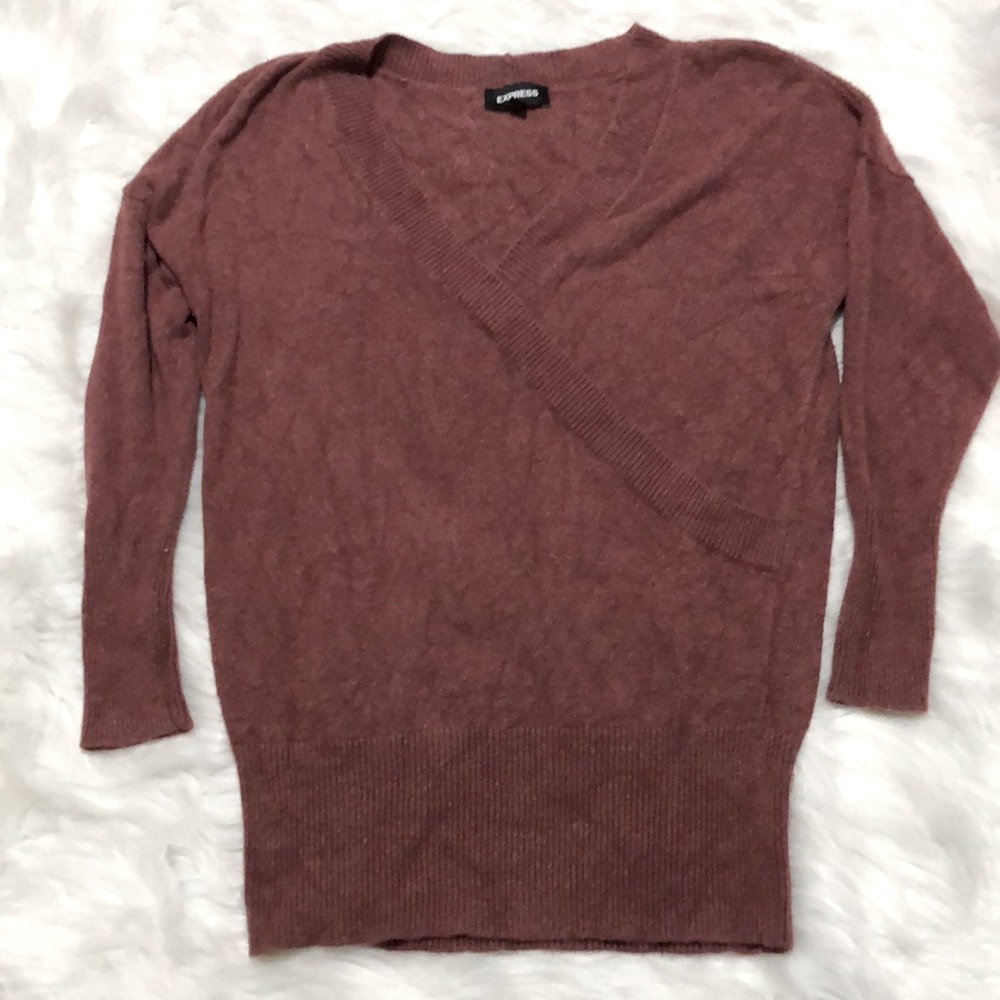 Size m express faux wrap sweater